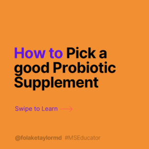 Cover photo for IG post titled "How to pick a good probiotic supplement."